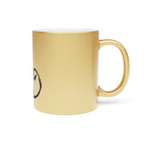 Halloween Spooky Black Cat Metallic Mug