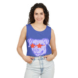 Purple Dog Graphic Tank Top — Cute Pup Illustration