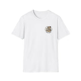 Please Adopt Rescue Dog T‑Shirt — Small Chest Logo, Animal Shelter Support