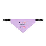 Season’s Greetings Christmas Clip-On Pet Bandana