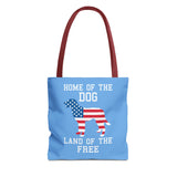 Patriotic Dog Tote Bag - Home of the Dog, Land of the Free