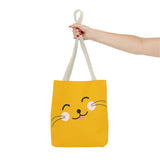 Cute Cat Face Tote Bag - Yellow Pet Lover's Shopping Bag