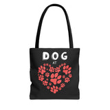 Dog Love Tote Bag - Cute Pet Paw Print Design