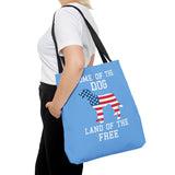 Patriotic Dog Tote Bag - Home of the Dog, Land of the Free