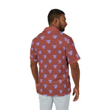 Purple Dog Sunshade Hawaiian Camp Shirt