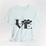 Love Paw T-Shirt — Distressed Paw Print Pet Lover Tee