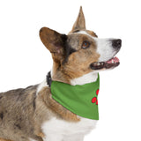 Red Pawprint Bandana Collar — Pet Bandana