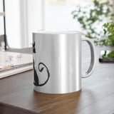 Halloween Spooky Black Cat Metallic Mug