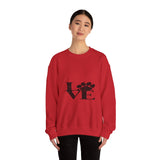 Expressing Love Crewneck Sweatshirt — Romantic Heart Design