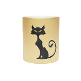 Halloween Spooky Black Cat Metallic Mug