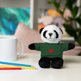 Plush Bear with Paw-Print Tee — Cute Gift for Kids & Pet Lovers