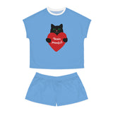Women's Short Pajama Set cat valentine