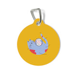 Pet Tag Cat Playing with Yarn Design