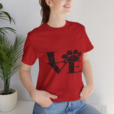 Love Paw T-Shirt — Distressed Paw Print Pet Lover Tee