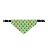 Pet Bandana Collar green and orange pumpkin