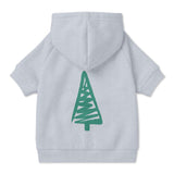 Pet Hoodie with Collar Hole – Minimalist Christmas Tree Design