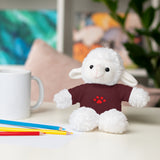 Plush Bear with Paw-Print Tee — Cute Gift for Kids & Pet Lovers