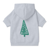 Pet Hoodie with Collar Hole – Minimalist Christmas Tree Design