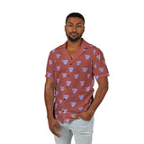 Purple Dog Sunshade Hawaiian Camp Shirt