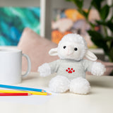 Plush Bear with Paw-Print Tee — Cute Gift for Kids & Pet Lovers