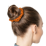 Halloween Orange Pumpkin Pattern Scrunchie — Cute Spooky Hair Accessory