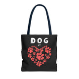Dog Love Tote Bag - Cute Pet Paw Print Design