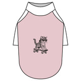 Pet Shirt — Cute Skateboarding Cat Raglan Tee for Dogs & Cats