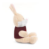Plush Bear with Paw-Print Tee — Cute Gift for Kids & Pet Lovers