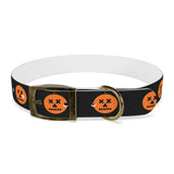 jack-o-lantern print dog collar