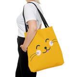 Cute Cat Face Tote Bag - Yellow Pet Lover's Shopping Bag