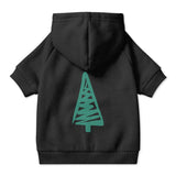 Pet Hoodie with Collar Hole – Minimalist Christmas Tree Design