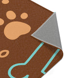 Pet Paw & Bone Area Rug — Cute Dog-Themed Accent Mat