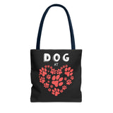 Dog Love Tote Bag - Cute Pet Paw Print Design