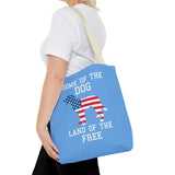 Patriotic Dog Tote Bag - Home of the Dog, Land of the Free