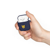 Cat Face AirPods Case — Cute Yellow Cat Keyring Cover for AirPods & AirPods Pro