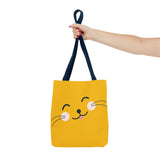 Cute Cat Face Tote Bag - Yellow Pet Lover's Shopping Bag