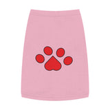 Red Pawprint Pet Tank Top