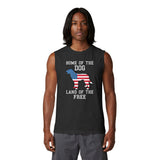Patriotic Dog Tank Top — "Home of the Dog, Land of the Free"