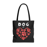 Dog Love Tote Bag - Cute Pet Paw Print Design