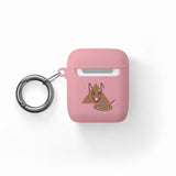 Cute Geometric Cat AirPods Case — Triangle Kitty AirPods/Pro Cover with Keyring