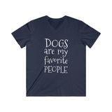 Dogs Are Favorite Men's Fitted V‑Neck Tee