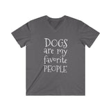 Dogs Are Favorite Men's Fitted V‑Neck Tee