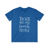 Dogs Are Favorite Men's Fitted V‑Neck Tee