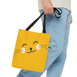 Cute Cat Face Tote Bag - Yellow Pet Lover's Shopping Bag
