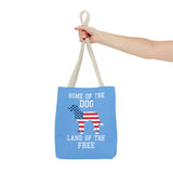 Patriotic Dog Tote Bag - Home of the Dog, Land of the Free