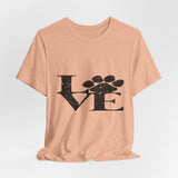 Love Paw T-Shirt — Distressed Paw Print Pet Lover Tee