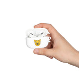 Cat Face AirPods Case — Cute Yellow Cat Keyring Cover for AirPods & AirPods Pro