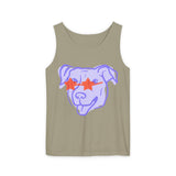 Purple Dog Graphic Tank Top — Cute Pup Illustration