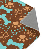 Pet Paw & Bone Area Rug — Cute Dog-Themed Accent Mat