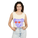 Purple Dog Graphic Tank Top — Cute Pup Illustration